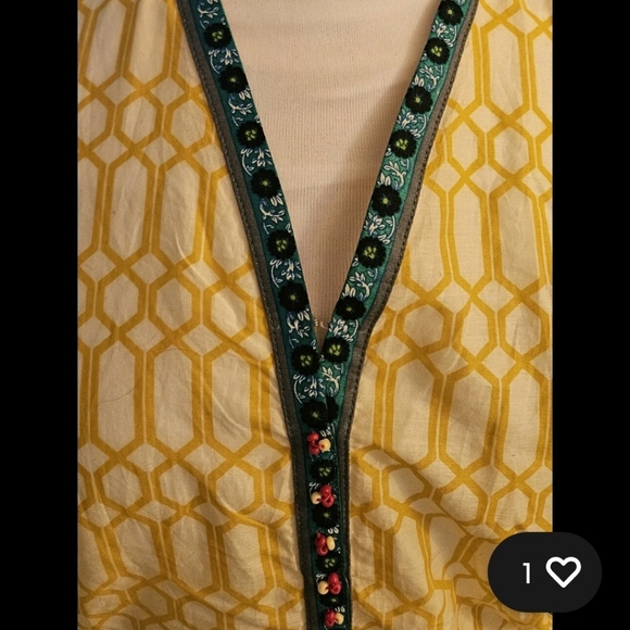 New W Tags Khaadi Pullover Tunic Top Kurta Batik Pattern Multicolor Dress Wmn 12 - Picture 3 of 7